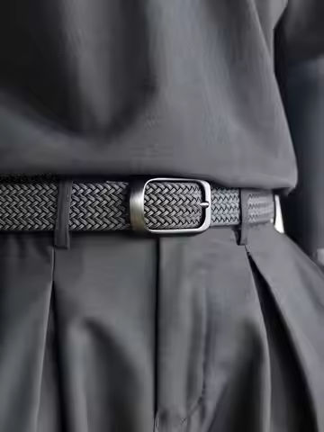 Weaving Belt Men’s Fashionable Belt for Young Adults Casual Multifunctional Canvas Pants Belt with Elastic Golf Studs Fabric Lea https://tinyurl.com/29o36mta