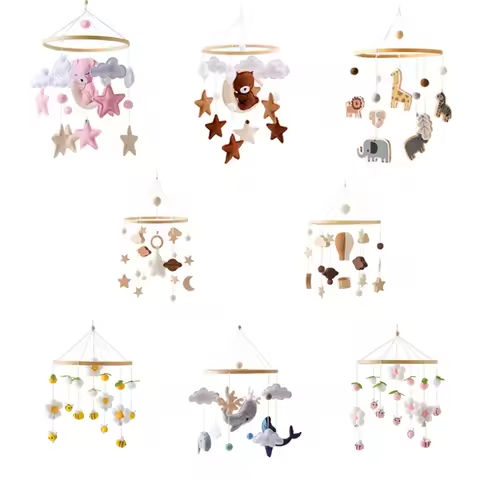 Baby Wooden Crib Mobile Bed Bell Hanging Rattle Toy Newborn Music Box Bed Bell Hanging Toys Holder Bracket Infant Crib Baby Gift https://tinyurl.com/2ys8j8u9