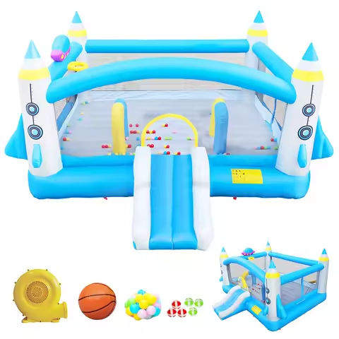 Kids Inflatable Bounce House With Long Slide Bouncing Area Basketball Hoop Heavy Duty Oxford Fabric Family Backyard Bouncy Castl https://tinyurl.com/2788dmkp