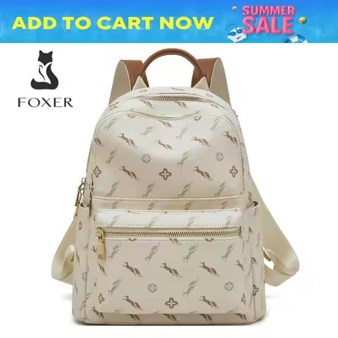 FOXER Women’s Backpack Signature PVC Printing Fashion Travel Shoulder Bag Ladies Travel Rucksack Female Casual Monogram Backpack https://tinyurl.com/25gwnctz