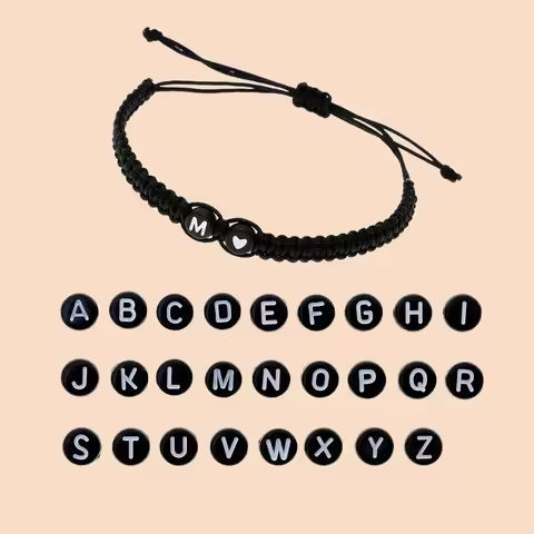 26 Letters Initial Heart Bracelets Handmade Adjustable A-Z Name Braided Bracelets For Women Men Friendship Jewelry Accessories https://tinyurl.com/28ofgxlj