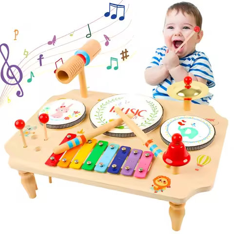 Children’s Drum Kit, Multi-in-1 Musical Instruments Children From 1 2 3 Years With Xylophone, Montessori Baby Toy, Children’s To https://tinyurl.com/25yst8vy