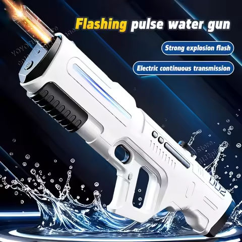 Pulse Electric Continuous Firing Water Gun Powerful Water Spray Laser Children’s Toy Gun Large Capacity Self-Priming Summer Toy https://tinyurl.com/25x2a5d4
