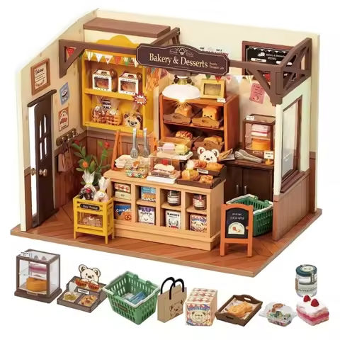 Robotime Rolife Becka’s Baking House 3D Puzzle DIY Miniature Dollhouse Kit Amazing Gift for Children DG161 https://tinyurl.com/2bdm47kq