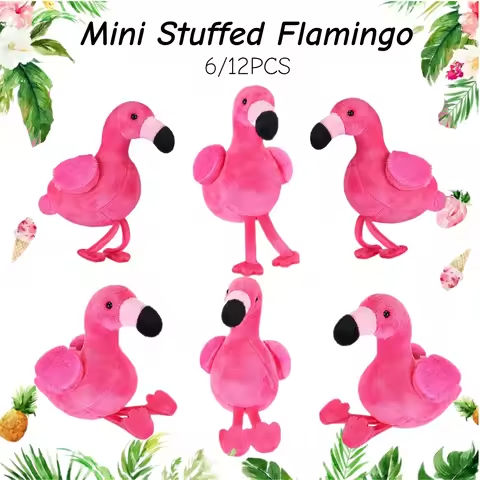 6/12PCS Mini Stuffed Flamingo 15cm Flamingo Plush Toys Bulk for Birthday Party Favor Goodie Bag Summer Christmas Tree Decoration https://tinyurl.com/25bbk53g