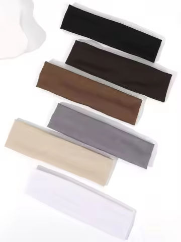 6 Women’s multi-color solid color Sports absorbent elastic daily multi-functional headband Casual, Headband Solid color elastic https://tinyurl.com/22vcu2xq