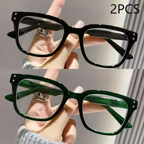 2/3PCS New Trendy Reading Glasses High-end Simple Square Frame Ultra-light Reading Glasses For Men And Women 2328 https://tinyurl.com/2345hyk5