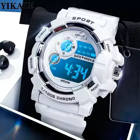 YIKAZE Fashion Sports Watches Men Women Digital Watch Waterproof Luminous Alarm Clock Electronic Wristwatch for Kids Children https://tinyurl.com/2abqzoxu