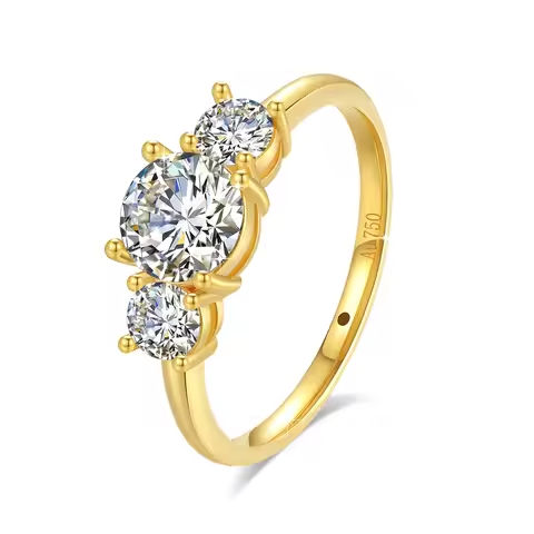 With Certificate 18k Gold Ring Moissanite For Women 3 Stone 100% Real Initial Luxury K Gold Jewelry Engagement Gift Wholesale https://tinyurl.com/268nlprp