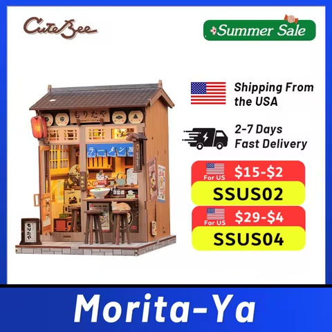 CUTEBEE Book Nook Kit DIY Doll House with LED Light Bookshelf Insert Amazing Gift for Child Morita-Ya Japanese Style https://tinyurl.com/27gp72zs