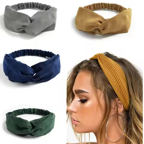 Cross Turban Solid Headbands for Women Twist Knotted Boho Suede Hair Bands For Girls Sweet Bow Headwrap Vintage Hair Accessories https://tinyurl.com/2anxzn2r