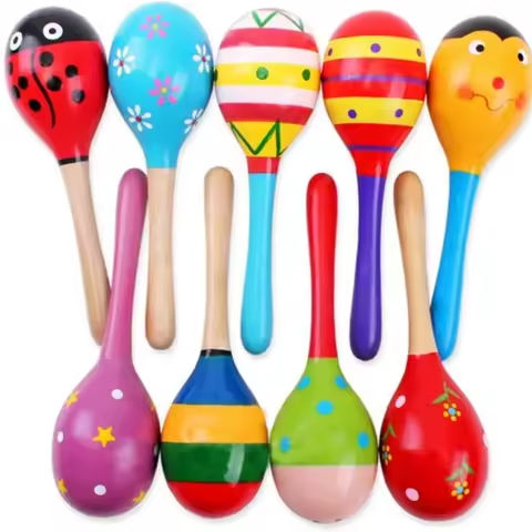 Large Montessori Baby Toy Wooden Colorful Musical Instrument Rattle Shaker Sand Hammer Bell Kids Children Early Learning Toys https://tinyurl.com/295dz5mv