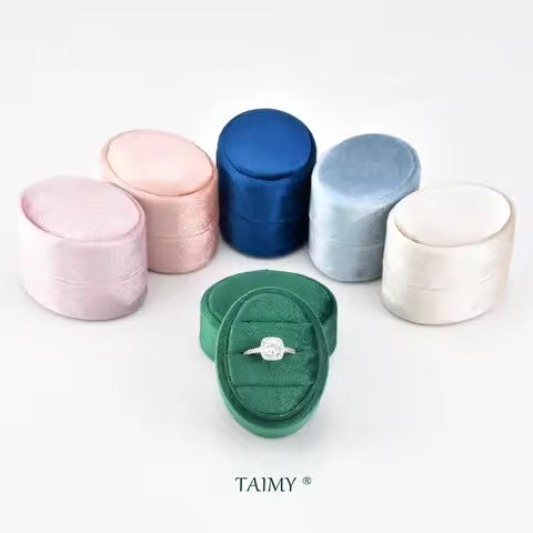 TAIMY Velvet Mini Oval Ring Box Personalized Custom Logo Muti Color 1 2 3 Slots Double Ring Box Engagement Marry Ring Box https://tinyurl.com/2yt7fssr