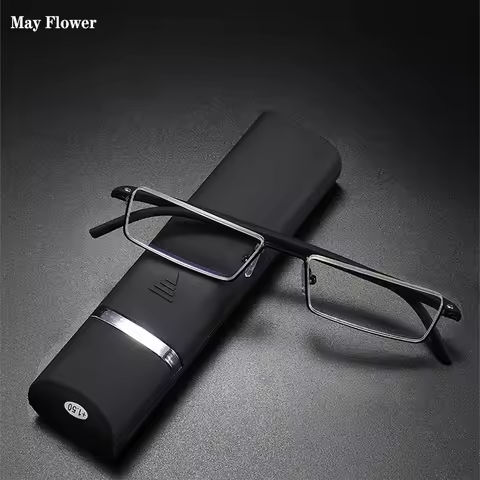 May Flower TR90 Presbyopic Glasses Man Blue Light Reading Glasses Men Metal Square Glasses For Sight Plus Lenses +1.75+2.25+2.75 https://tinyurl.com/2da6yqjc