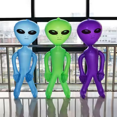 1pc Inflatable Alien Toy PVC Alien Model Theme Party Decorative Props Indoor Outdoor Festival Decoration https://tinyurl.com/2dkgp4k5