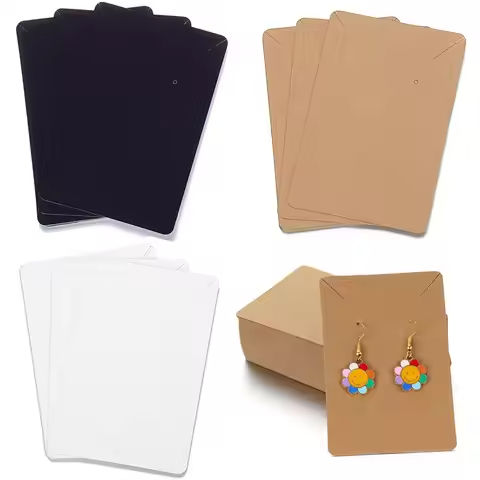 50pcs 6x9cm Necklace Earrings Ear Studs Packaging Card Blank Jewelry Display Card Kraft Paper Card For Jewelry Packaging https://tinyurl.com/276kovmp