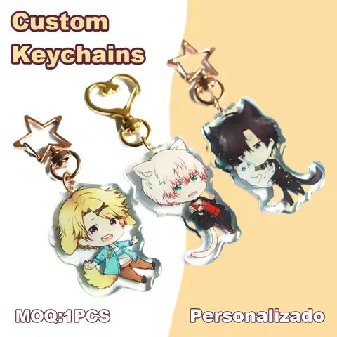 Custom Keychains Cartoon Llavero Photo Customized Anime Transparent Charm Hologram Clear Acrylic Personalized Key Rings for Gift https://tinyurl.com/22s42yao