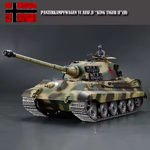 Henglong 3888A German Tiger King Henschel Metal RC Heavy Tank Car Projectile 2.4G Remote Control Model Multi-function Toys https://tinyurl.com/22n2aqgo