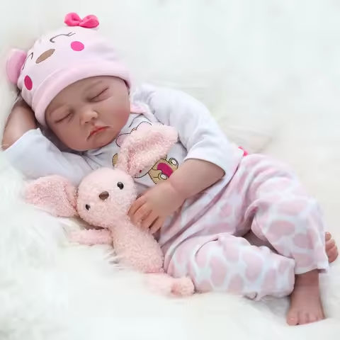Reborn Baby Dolls – 22 Inch Soft Weighted Body Lifelike Newborn Girl Doll, Handmade Silicone Realistic Sleeping Baby Doll That L https://tinyurl.com/22hrf7hz