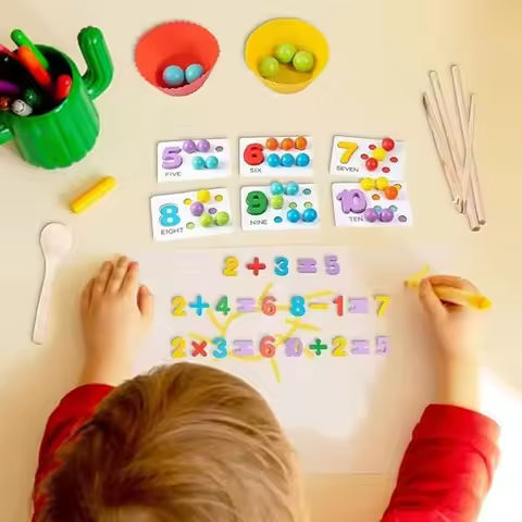 Children’s math teaching aids, baby number cognition, arithmetic matching, educational early education toys, Montessori teaching https://tinyurl.com/2b4wx68a