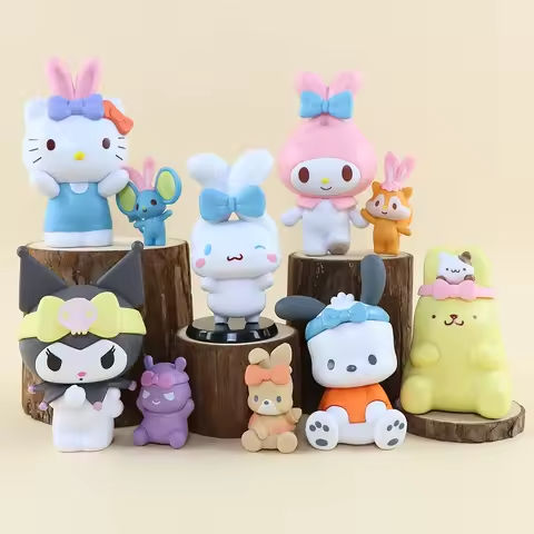 Kawaii Sanrio Blind Bag HelloKitty Kuromi Cinnamoroll My Melody Purin Warm Series Figures Dolls Blind Box Toy For Fans Gift https://tinyurl.com/2y5ern3u