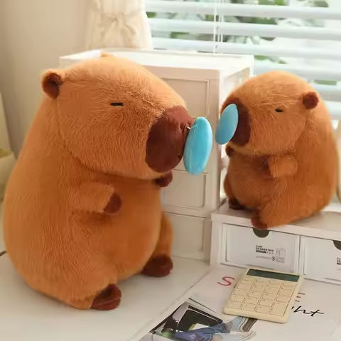Kawaii Capybara Plush Simulation Animals With Stretchable Nasal Mucus Cute Capibara Fluffty Soft Stuffed Plushy Doll Kid Gift https://tinyurl.com/22gugmop