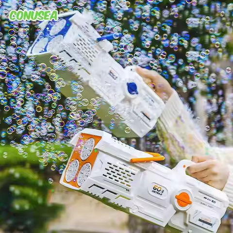 Electric Rocket Bubble Gun 60 Holes Automatic Soap Bubble Machine Kid Outdoor Summer Wedding Party Toy Children’s Day Gifts Kids https://tinyurl.com/2xo7jwrq