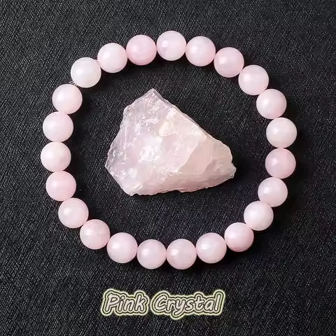 Original Pink Rose Powder Crystal Quartz Bracelets for Women Natural Stone Stretch Bracelets Homme Purify Soul Jewelry Pulsera https://tinyurl.com/223mwlnw