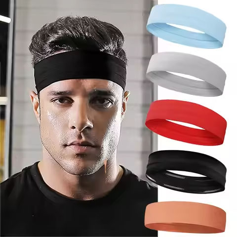 Men Sport Elastic Headbands Thick Non-Slip Sweatband Sports Gym Headband Women Men Breathable Basketball Fitness Yoga Hair Band https://tinyurl.com/2c8rgz5h
