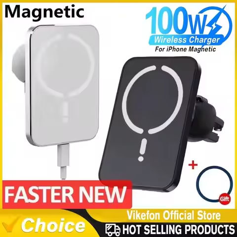 100W Magnetic Wireless Car Charger Air Outlet Phone Holder for iPhone 16 15 14 13 12 Pro Max Fast Wireless Car Charging Station https://tinyurl.com/26v6h8fk