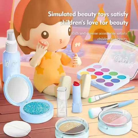 Girls pretend play children’s makeup toy set princess cosmetics model dress up toy holiday gift https://tinyurl.com/224k7aws