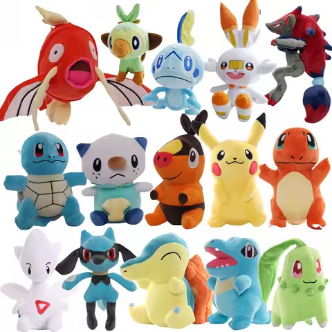 Pokemon Pikachu Peluche Stuffed Zoroark Magikarp Oshawott Tepig Scorbunny Totodile Cyndaquil Totodile Plush Doll Baby Xmas Gift https://tinyurl.com/28mupbhm