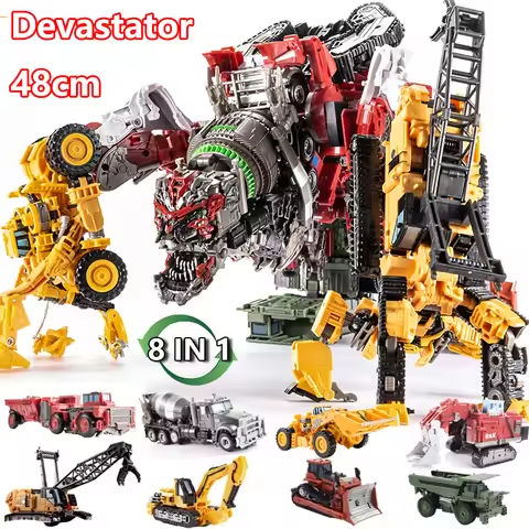 Hot 8 Style Devastator Transformation Robot 8 IN 1 Blender Bulldozer Car Action Figure ABS Deformation Model Toys For Boy Gift https://tinyurl.com/2yvzzlvf