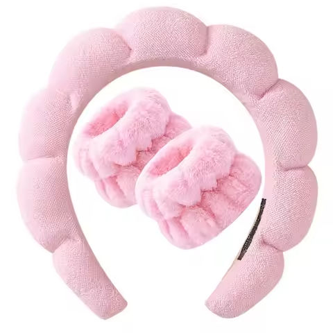 3Pcs Wash Face Headband for Women Sponge Headbands Wrist Strap Makeup Bubble Soft Hairband Girls Hair Accessories Headwear https://tinyurl.com/224a9vkr