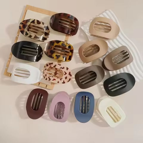 PC Hair Claw Clip for Women New Design Leopard Matte Curved Flat Styling Barrettes Acrylic Lying Down Hair Accessories https://tinyurl.com/22uvpvd3