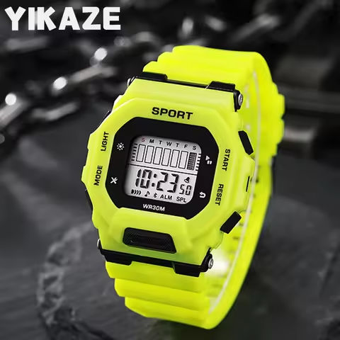 YIKAZE Men’s Sports Watch Waterproof LED Digital Watches Student Outdoor Adventure Trend Multifunctional Electronic Watch Gift https://tinyurl.com/2568x5t2