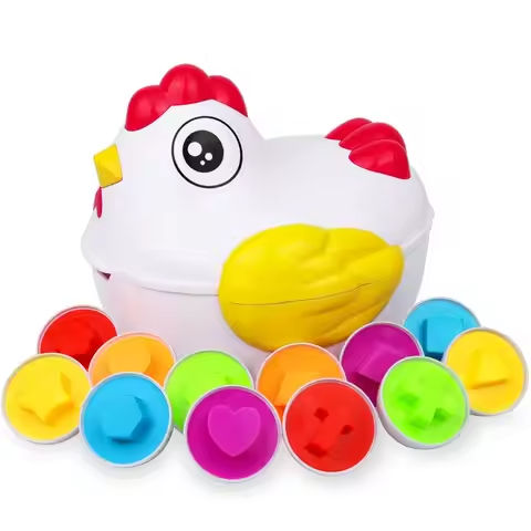12 Matching Eggs Montessori Sensory Baby Toys Easter Eggs Chicken Colors Shapes Sorter Learning Educational Toy For  Kids Gifts https://tinyurl.com/2as2xj48