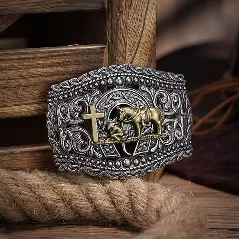 Western Belt Buckle Initial Vintage-Cowboy Rodeo Silver Large Skull Belt Buckle for Men Women https://tinyurl.com/28hhj4nv