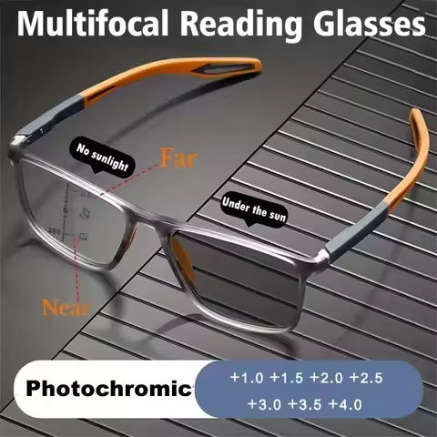Photochromic TR90 Anti-blue Light Multifocal Reading Glasses New Progressive Near Far Eyewear Men Women Sports Eyeglasses https://tinyurl.com/258kztrc