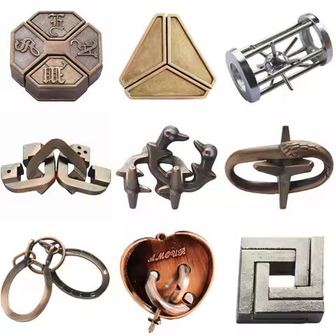Lock Puzzles Classic IQ Metal Brain teaser Magic Baffling Puzzles Game Toys For Children Adults Funny Gifts Metal Puzzle https://tinyurl.com/28kmtruv