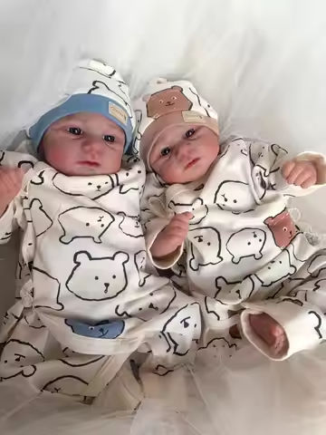NPK 19inch Reborn Baby Doll Twins Elijah Make-up Handmade 3D Skin Multiple Layers Painting Collectible Art Doll https://tinyurl.com/28bvbruh