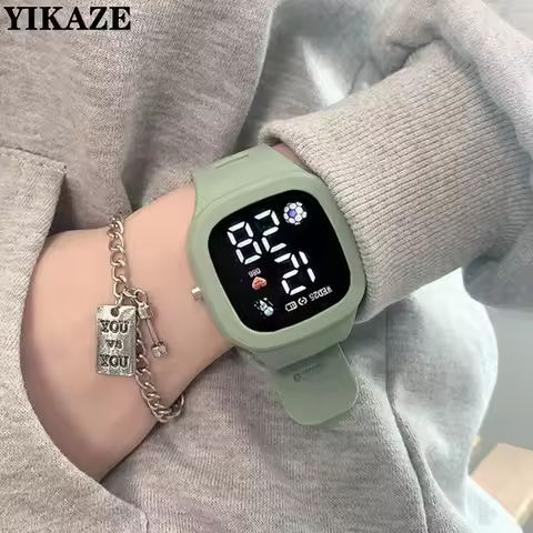 Men Women Watch Led Digital Sports Watch For Kids Boys Girls Square Big Dial Waterproof Silicone Men’s Electronic Wristwatch https://tinyurl.com/2yhml48e