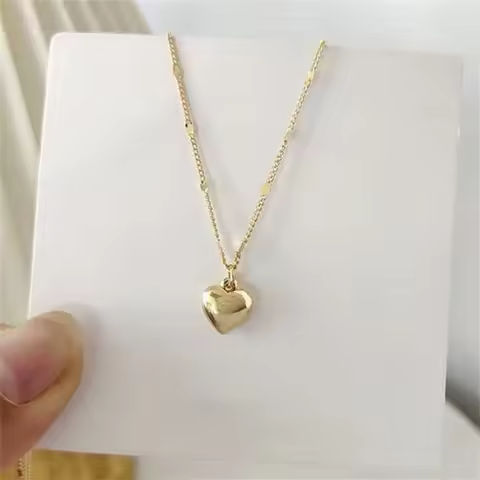 Simple Love Pendant Clavicle Chain Necklace Trendy Gold Color Choker For Women Fashion Jewelry Personalized Gift https://tinyurl.com/27j67u3v
