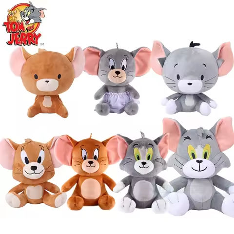 Classic Anime Tom and Jerry Plush Doll Original Factory Cartoon Movie Figures Cat Mouse Cute Stuffed Animals Toy 13cm-30cm CE https://tinyurl.com/25o58r2x