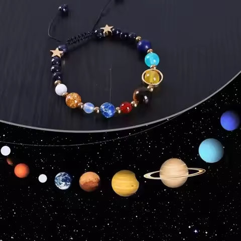 Cosmic Galaxy Solar System Bracelet for Women Men Natural Stone Star Beads Nine Planet Bracelet Adjustable Bangle Couple Jewelry https://tinyurl.com/28rtycfb