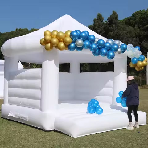 14ft Commercial white inflatable trampoline castle children’s toys children’s playground Holiday Birthday Party https://tinyurl.com/23qvzyh7