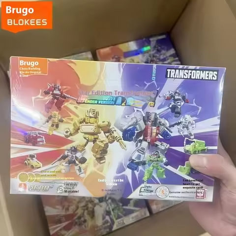 In Stock Blokees Transformers Block Defender Version Wave 2 Optimus Prime Megatron Starscream Bumblebee Robot Kids Toys Gift https://tinyurl.com/2byu6b39