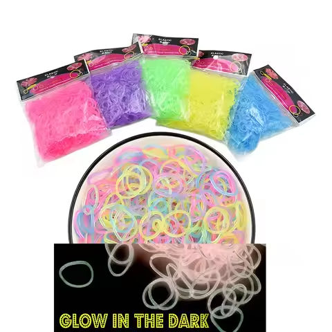 NEW 600pcs Fluorescence Glow Bracelets Making Supplies DIY Rubber Loom Bands Wrist Necklaces for Girls Party Supplies Boy Toys https://tinyurl.com/2y6wuvcn