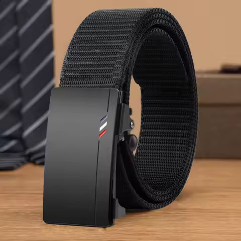 Men’s Woven Belt Nylon Material Toothless Automatic Buckle Belts For men, Outdoor Sports And Leisure Strap, Fashion Jeans Belt https://tinyurl.com/2dyyjzel