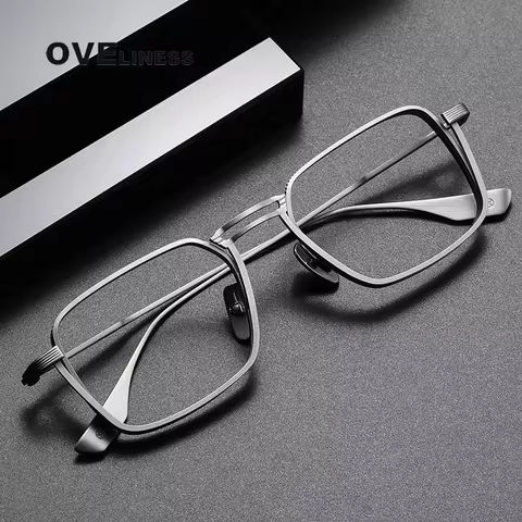Fashion Pure Titanium Glasses Frame Men Women Brand Design Ultralight eyeglasses frames High Quality eyewear male spectacles https://tinyurl.com/2czgb3wb